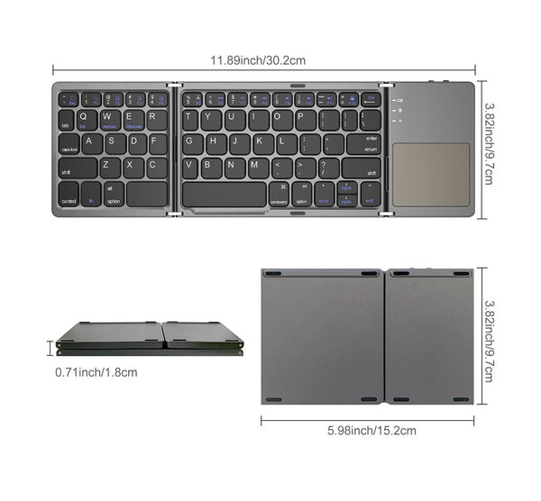 KeyFold-Wireless Foldable Keyboard